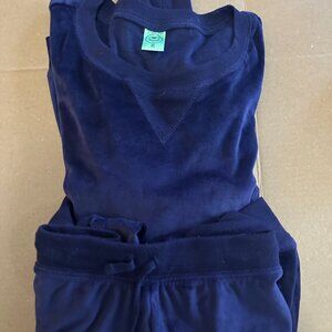 Honeydew Velour Lounge Pajama Set Women's XL Navy Blue 2 Piece Jogger Soft